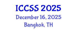 International Conference on Computational and Statistical Sciences (ICCSS) December 16, 2025 - Bangkok, Thailand