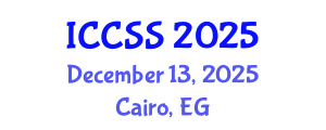 International Conference on Computational and Statistical Sciences (ICCSS) December 13, 2025 - Cairo, Egypt