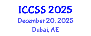 International Conference on Computational and Statistical Sciences (ICCSS) December 20, 2025 - Dubai, United Arab Emirates