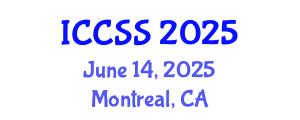 International Conference on Computational and Statistical Sciences (ICCSS) June 14, 2025 - Montreal, Canada