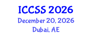 International Conference on Computational and Statistical Sciences (ICCSS) December 20, 2026 - Dubai, United Arab Emirates International Conference on Computational and Statistical Sciences (ICCSS) December 20, 2026 - Dubai, United Arab Emirates