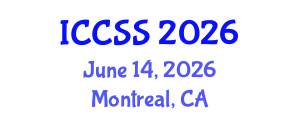 International Conference on Computational and Statistical Sciences (ICCSS) June 14, 2026 - Montreal, Canada