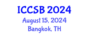 International Conference on Computational and Systems Biology (ICCSB) August 15, 2024 - Bangkok, Thailand