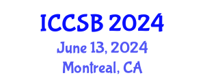 International Conference on Computational and Systems Biology (ICCSB) June 13, 2024 - Montreal, Canada