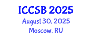 International Conference on Computational and Systems Biology (ICCSB) August 30, 2025 - Moscow, Russia