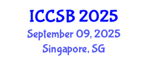 International Conference on Computational and Systems Biology (ICCSB) September 09, 2025 - Singapore, Singapore