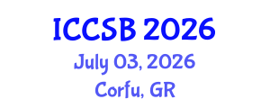 International Conference on Computational and Systems Biology (ICCSB) July 03, 2026 - Corfu, Greece International Conference on Computational and Systems Biology (ICCSB) July 03, 2026 - Corfu, Greece
