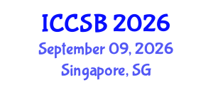 International Conference on Computational and Systems Biology (ICCSB) September 09, 2026 - Singapore, Singapore