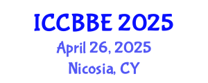 International Conference on Computational Biology and Biomedical Engineering (ICCBBE) April 26, 2025 - Nicosia, Cyprus