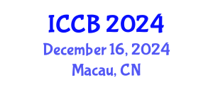International Conference on Computational Biology (ICCB) December 16, 2024 - Macau, China