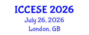 International Conference on Computational Economics, Statistics and Econometrics (ICCESE) July 26, 2026 - London, United Kingdom