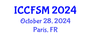 International Conference on Computational Fluid and Solid Mechanics (ICCFSM) October 28, 2024 - Paris, France