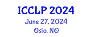 International Conference on Computational Linguistics and Psycholinguistics (ICCLP) June 27, 2024 - Oslo, Norway