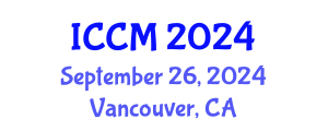 International Conference on Computational Mathematics (ICCM) September 26, 2024 - Vancouver, Canada