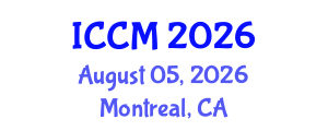 International Conference on Computational Mathematics (ICCM) August 05, 2026 - Montreal, Canada