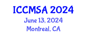 International Conference on Computational Modeling, Simulation and Analysis (ICCMSA) June 13, 2024 - Montreal, Canada