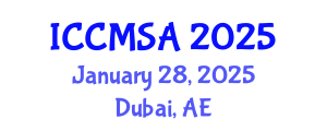 International Conference on Computational Modeling, Simulation and Analysis (ICCMSA) January 28, 2025 - Dubai, United Arab Emirates