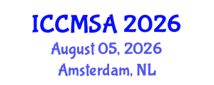 International Conference on Computational Modeling, Simulation and Analysis (ICCMSA) August 05, 2026 - Amsterdam, Netherlands