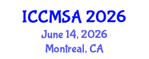 International Conference on Computational Modeling, Simulation and Analysis (ICCMSA) June 14, 2026 - Montreal, Canada