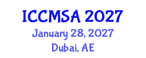 International Conference on Computational Modeling, Simulation and Analysis (ICCMSA) January 28, 2027 - Dubai, United Arab Emirates International Conference on Computational Modeling, Simulation and Analysis (ICCMSA) January 28, 2027 - Dubai, United Arab Emirates