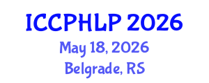 International Conference on Computational Psycholinguistics and Human Language Processing (ICCPHLP) May 18, 2026 - Belgrade, Serbia International Conference on Computational Psycholinguistics and Human Language Processing (ICCPHLP) May 18, 2026 - Belgrade, Serbia