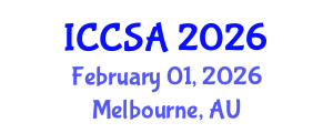 International Conference on Computational Science and Applications (ICCSA) February 01, 2026 - Melbourne, Australia