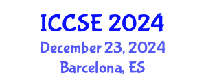 International Conference on Computational Science and Engineering (ICCSE) December 23, 2024 - Barcelona, Spain