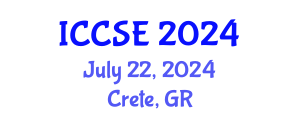 International Conference on Computational Science and Engineering (ICCSE) July 22, 2024 - Crete, Greece