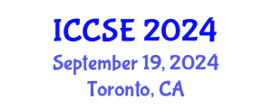 International Conference on Computational Science and Engineering (ICCSE) September 19, 2024 - Toronto, Canada