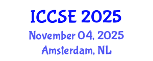 International Conference on Computational Science and Engineering (ICCSE) November 04, 2025 - Amsterdam, Netherlands