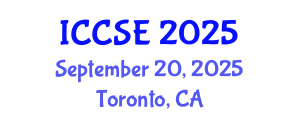 International Conference on Computational Science and Engineering (ICCSE) September 20, 2025 - Toronto, Canada