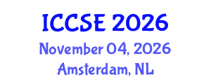 International Conference on Computational Science and Engineering (ICCSE) November 04, 2026 - Amsterdam, Netherlands