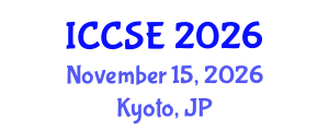 International Conference on Computational Science and Engineering (ICCSE) November 15, 2026 - Kyoto, Japan International Conference on Computational Science and Engineering (ICCSE) November 15, 2026 - Kyoto, Japan