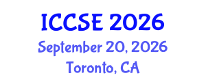 International Conference on Computational Science and Engineering (ICCSE) September 20, 2026 - Toronto, Canada