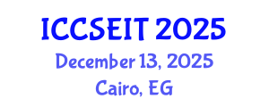 International Conference on Computational Science, Engineering and Information Technology (ICCSEIT) December 13, 2025 - Cairo, Egypt