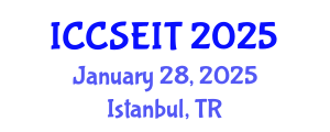 International Conference on Computational Science, Engineering and Information Technology (ICCSEIT) January 28, 2025 - Istanbul, Turkey