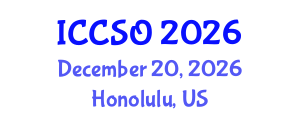 International Conference on Computational Sciences and Optimization (ICCSO) December 20, 2026 - Honolulu, United States International Conference on Computational Sciences and Optimization (ICCSO) December 20, 2026 - Honolulu, United States