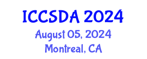 International Conference on Computational Statistics and Data Analysis (ICCSDA) August 05, 2024 - Montreal, Canada