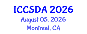 International Conference on Computational Statistics and Data Analysis (ICCSDA) August 05, 2026 - Montreal, Canada