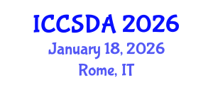 International Conference on Computational Statistics and Data Analysis (ICCSDA) January 18, 2026 - Rome, Italy