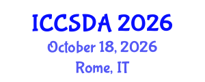 International Conference on Computational Statistics and Data Analysis (ICCSDA) October 18, 2026 - Rome, Italy