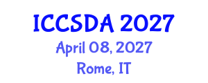 International Conference on Computational Statistics and Data Analysis (ICCSDA) April 08, 2027 - Rome, Italy International Conference on Computational Statistics and Data Analysis (ICCSDA) April 08, 2027 - Rome, Italy