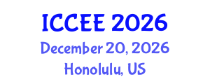 International Conference on Computer and Electrical Engineering (ICCEE) December 20, 2026 - Honolulu, United States International Conference on Computer and Electrical Engineering (ICCEE) December 20, 2026 - Honolulu, United States