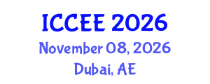International Conference on Computer and Electrical Engineering (ICCEE) November 08, 2026 - Dubai, United Arab Emirates International Conference on Computer and Electrical Engineering (ICCEE) November 08, 2026 - Dubai, United Arab Emirates