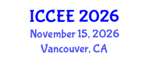 International Conference on Computer and Electrical Engineering (ICCEE) November 15, 2026 - Vancouver, Canada International Conference on Computer and Electrical Engineering (ICCEE) November 15, 2026 - Vancouver, Canada