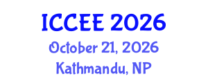 International Conference on Computer and Electrical Engineering (ICCEE) October 21, 2026 - Kathmandu, Nepal International Conference on Computer and Electrical Engineering (ICCEE) October 21, 2026 - Kathmandu, Nepal