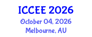 International Conference on Computer and Electrical Engineering (ICCEE) October 04, 2026 - Melbourne, Australia International Conference on Computer and Electrical Engineering (ICCEE) October 04, 2026 - Melbourne, Australia