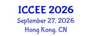 International Conference on Computer and Electrical Engineering (ICCEE) September 27, 2026 - Hong Kong, China International Conference on Computer and Electrical Engineering (ICCEE) September 27, 2026 - Hong Kong, China