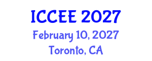 International Conference on Computer and Electrical Engineering (ICCEE) February 10, 2027 - Toronto, Canada International Conference on Computer and Electrical Engineering (ICCEE) February 10, 2027 - Toronto, Canada