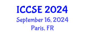International Conference on Computer and Software Engineering (ICCSE) September 16, 2024 - Paris, France